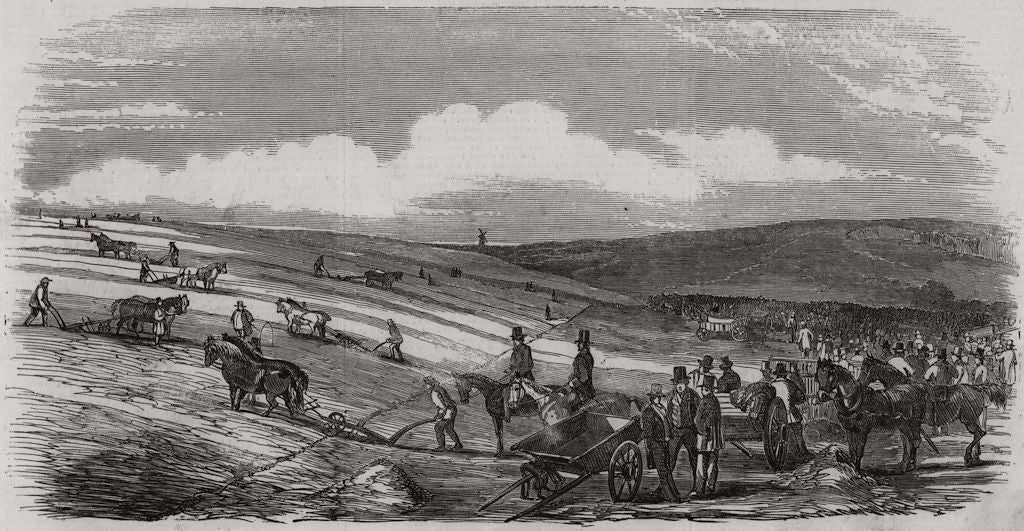 Royal Agricultural Society mtg at Lewes: Implements trial Wallands. Sussex 1852